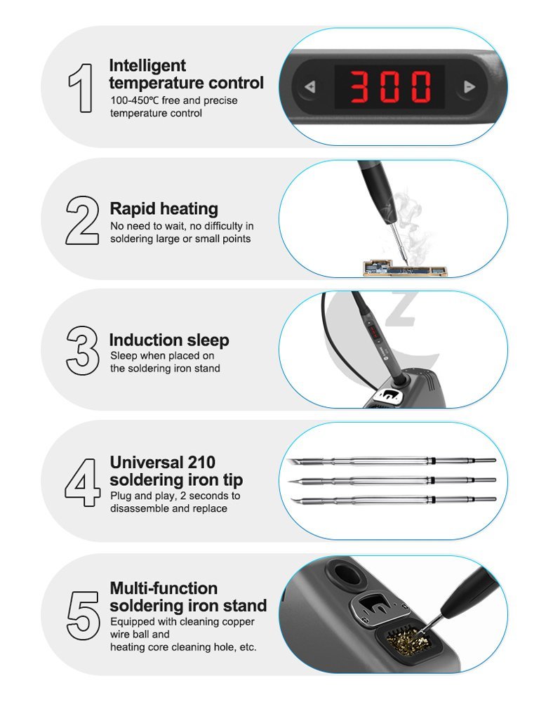 SUNSHINE σταθμός κόλλησης Pro με κολλητήρι, 110W, 100~450 °C - Image 3