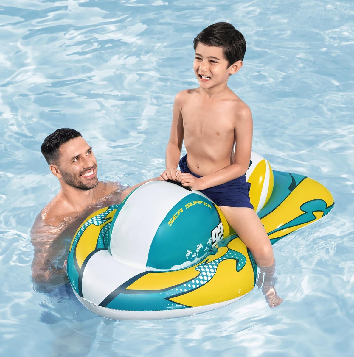 BESTWAY παιδικό φουσκωτό ride on , 117x77cm, Sea Surfer - Image 2