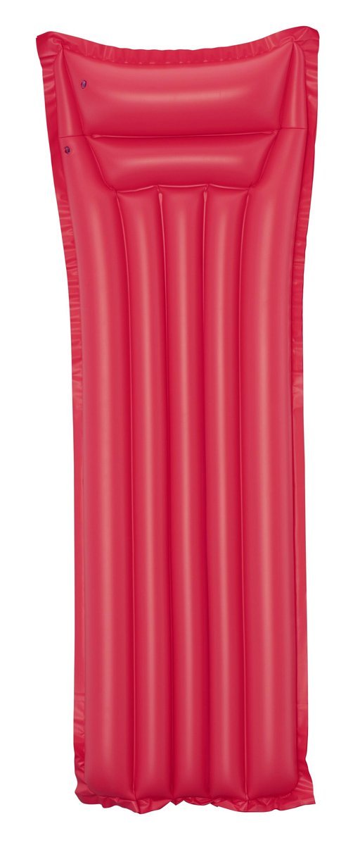 BESTWAY φουσκωτό στρώμα θαλάσσης με μαξιλάρι, 183x69cm, κόκκινο