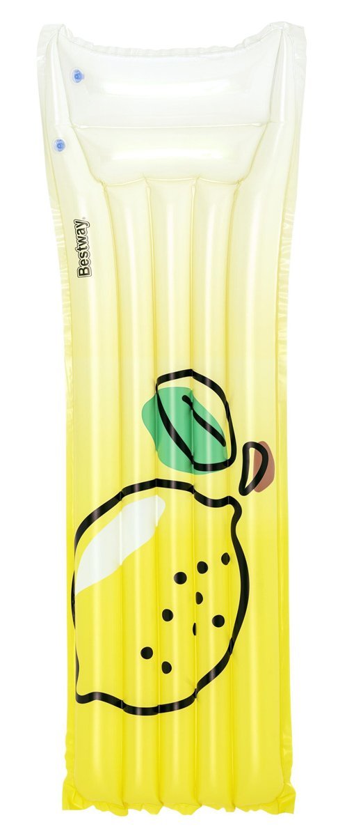 BESTWAY φουσκωτό στρώμα θαλάσσης με μαξιλάρι, 183x69cm, κίτρινο - Image 7