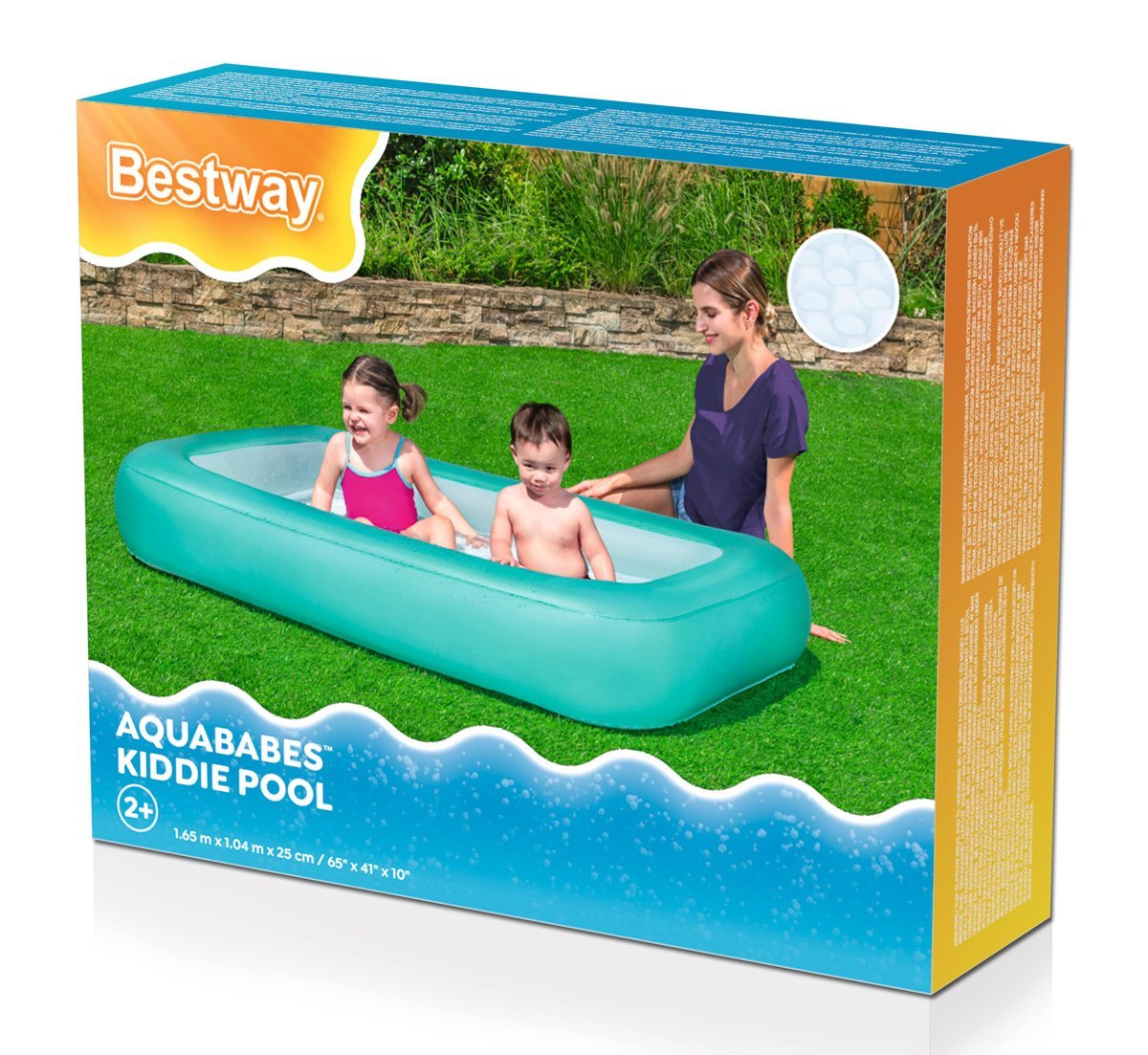 BESTWAY παιδική φουσκωτή πισίνα , 102lt, 165x104x25cm, βεραμάν - Image 6