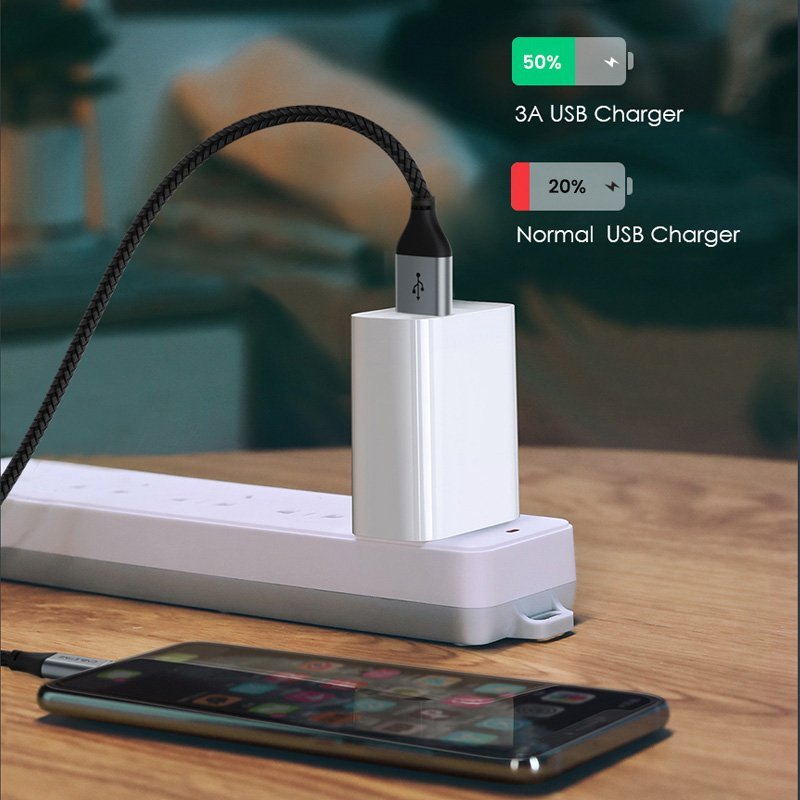 CABLETIME καλώδιο USB-C σε USB CMAMA, 2W, 480Mbps, 0.2m, μαύρο - Image 2