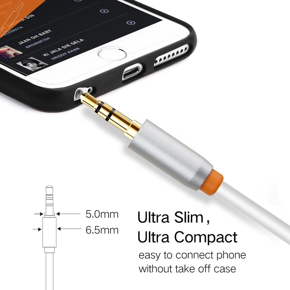 CABLETIME καλώδιο ήχου 3.mm CT-AV311-P11RG, γωνιακό, gold plated, 3m, λευκό - Image 2