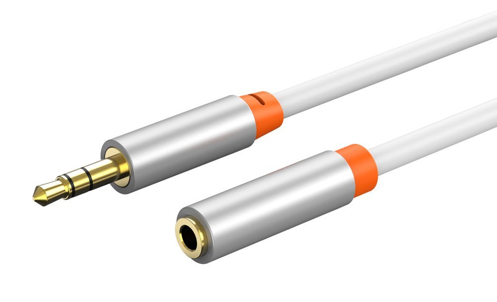 CABLETIME καλώδιο προέκτασης ήχου 3.mm CT-AV311-P12G, gold plated, 0.m, λευκό