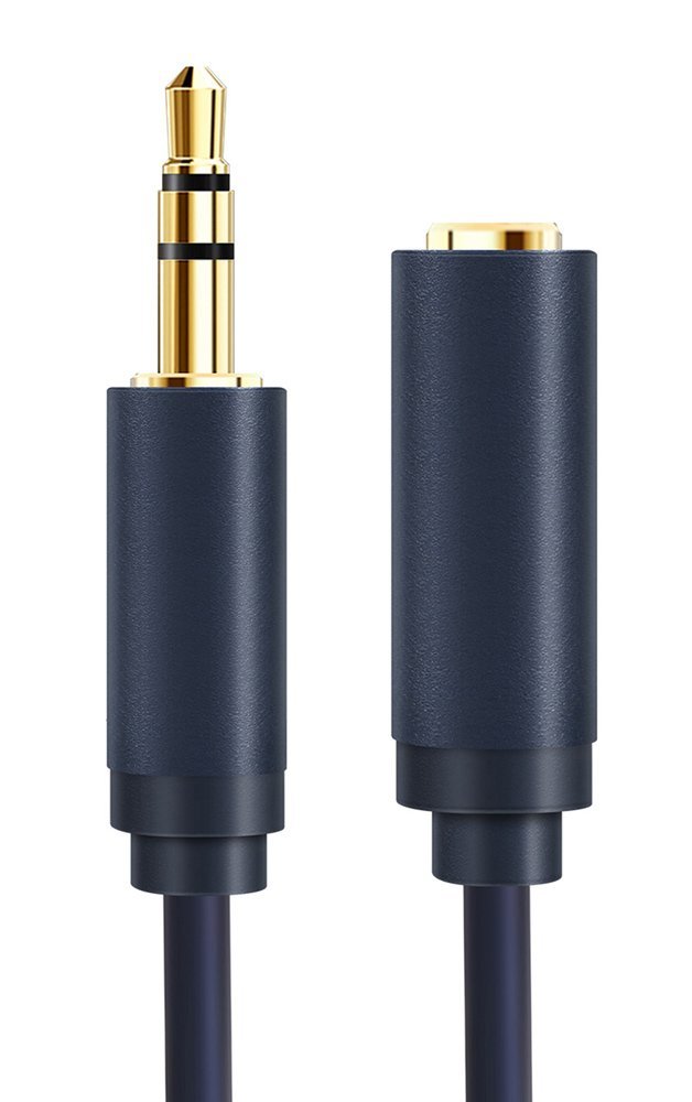 CABLETIME καλώδιο προέκτασης ήχου 3.mm CT-AV302-H11G, gold plated, 1m, μπλε