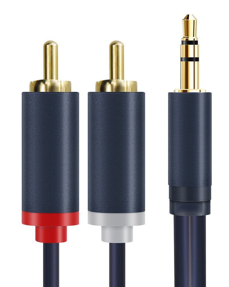 CABLETIME καλώδιο ήχου 3.mm σε 2x RCA CT-AV303-H12G, 10m, μπλε