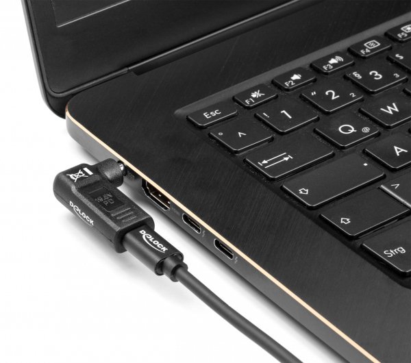 DELOCK αντάπτορας τροφοδοσίας , USB-C σε 5.5x2.5mm, 90°, μαύρος - Image 3