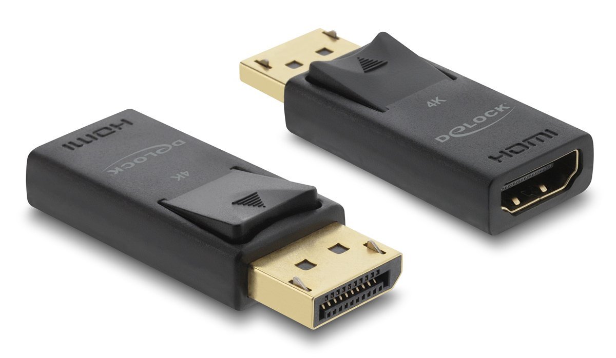 DELOCK αντάπτορας DisplayPort σε HDMI , 4K/60Hz, active, μαύρος