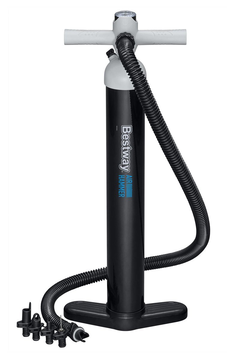 BESTWAY τρόμπα χειρός με μανόμετρο, 1.8/3.45lt, 7/23PSI, μαύρη