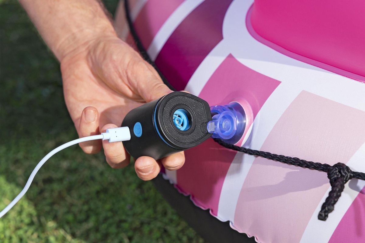 BESTWAY μίνι ηλεκτρική τρόμπα , 90lt, 0.427PSI, USB-C, μαύρη - Image 2