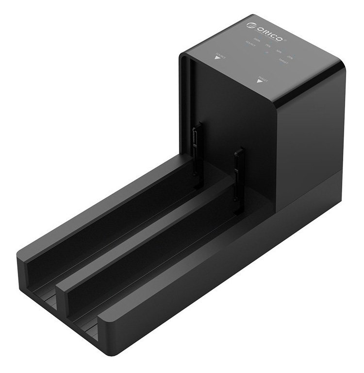 ORICO docking station για 2.5" ή 3.5" SATA HDD/SSD , 2 θέσεων, 5Gbps, clone function, μαύρο