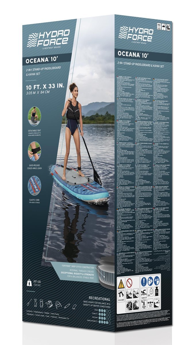 foyskoti sanida SUP/kayak Oceana me apospomeno kathisma, 305x84x15cm, mple SUP 3