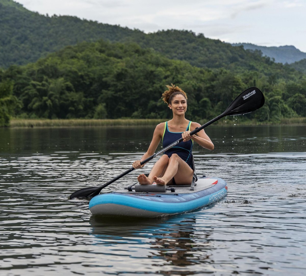 BESTWAY φουσκωτή σανίδα SUP/kayak Oceana με αποσπώμενο κάθισμα, 335x91.5x15cm, μπλε - Image 2