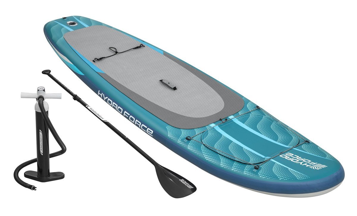 BESTWAY φουσκωτή σανίδα SUP Aqua Drifter View με διάφανο παράθυρο, 335x91.5x15cm, μπλε - Image 5