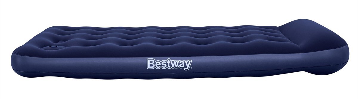 BESTWAY φουσκωτό στρώμα με ενσωματωμένη τρόμπα & μαξιλάρι, μονό, 188x99x28cm, μπλε - Image 8