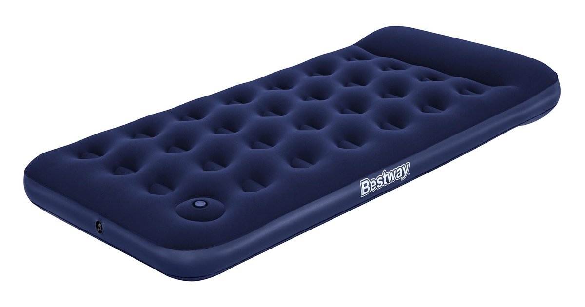 BESTWAY φουσκωτό στρώμα με ενσωματωμένη τρόμπα & μαξιλάρι, μονό, 188x99x28cm, μπλε