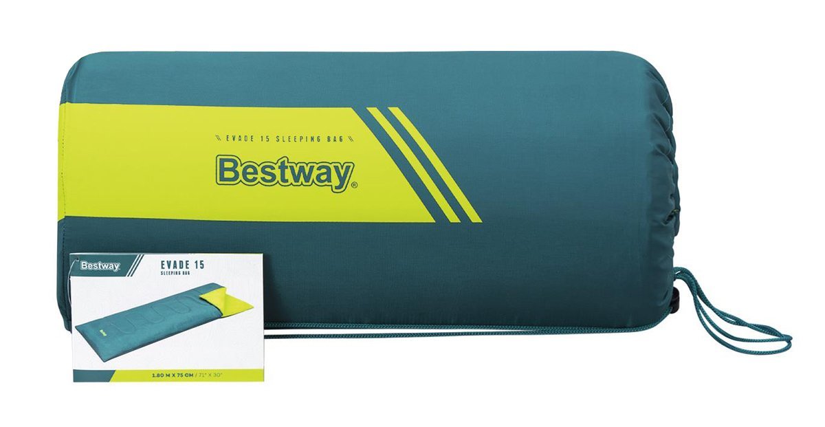 BESTWAY sleeping bag , μονό, 180x75cm, πετρόλ - Image 4