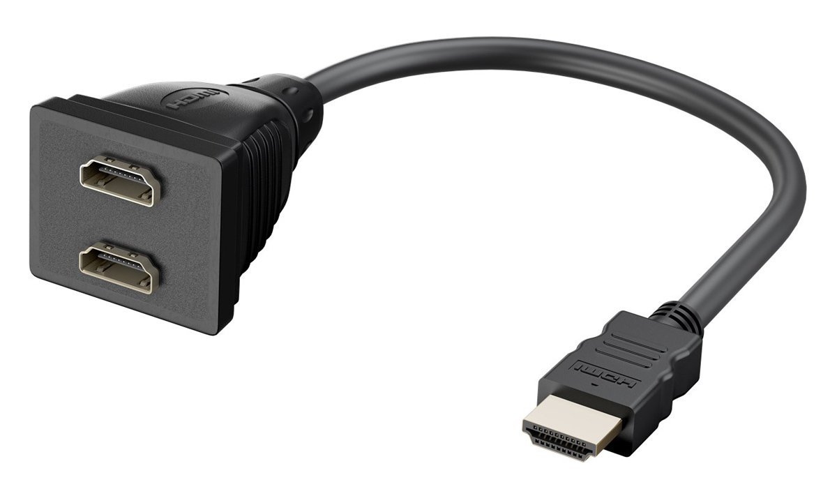 GOOBAY HDMI splitter , 1x input/2x output, 1080p, μαύρο