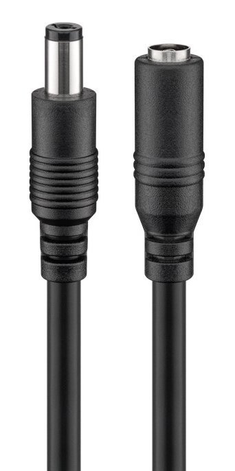 GOOBAY καλώδιο προέκτασης τροφοδοσίας , 5.5x2.5mm, 3m, μαύρο - Image 7