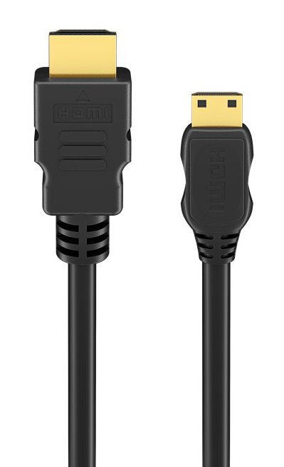 GOOBAY καλώδιο mini HDMI σε HDMI με Ethernet, 4K/60Hz, 18 Gbps, 1m, μαύρο - Image 2