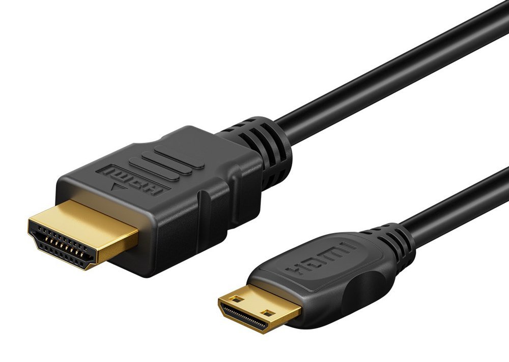 GOOBAY καλώδιο mini HDMI σε HDMI  με Ethernet, 4K/60Hz, 18 Gbps, 1m, μαύρο