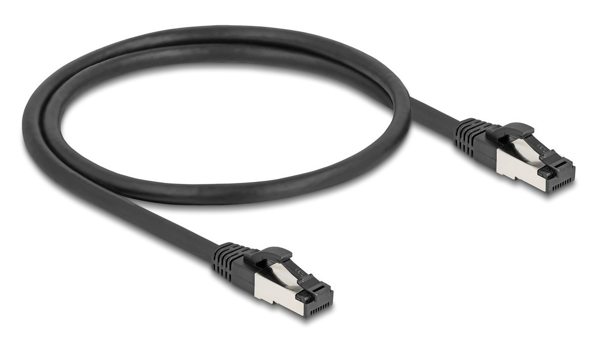DELOCK καλώδιο δικτύου , CAT 8.1 S/FTP, copper, 2000MHz, 0.50m, μαύρο
