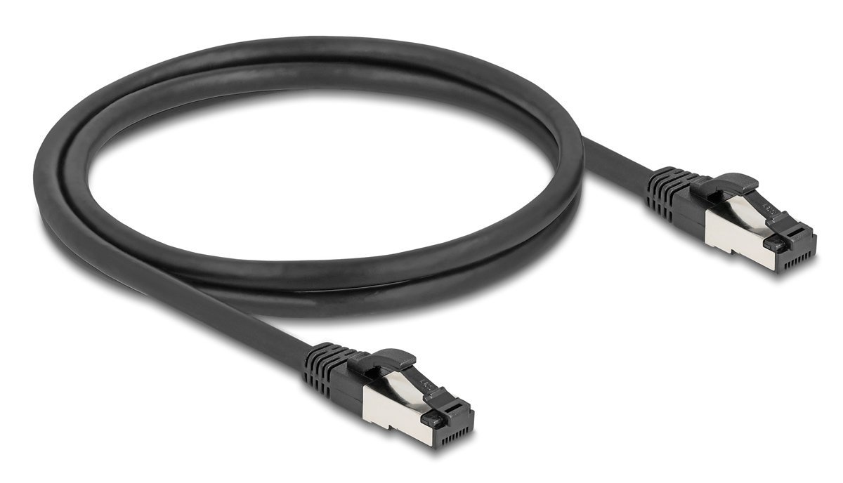 DELOCK καλώδιο δικτύου , CAT 8.1 S/FTP, copper, 2000MHz, 1m, μαύρο