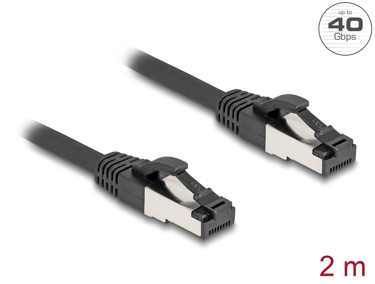 DELOCK καλώδιο δικτύου , CAT 8.1 S/FTP, copper, 2000MHz, 2m, μαύρο - Image 2