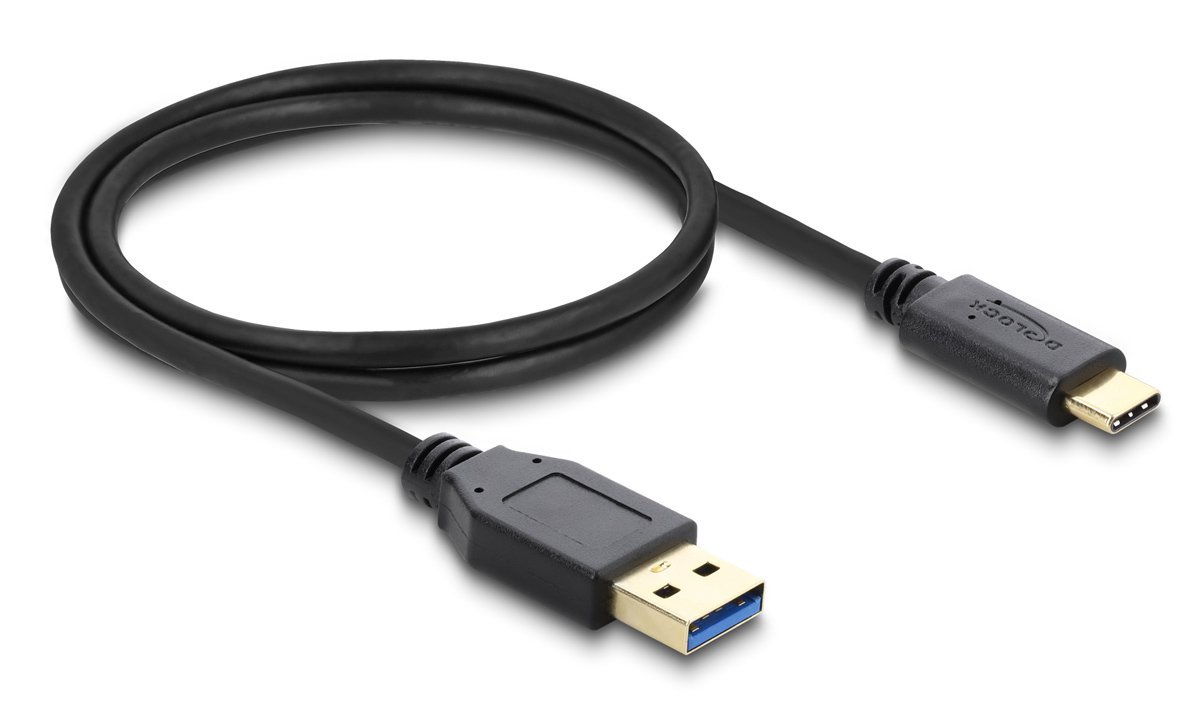 DELOCK καλώδιο USB-C σε USB , 10Gbps, 1m, μαύρο