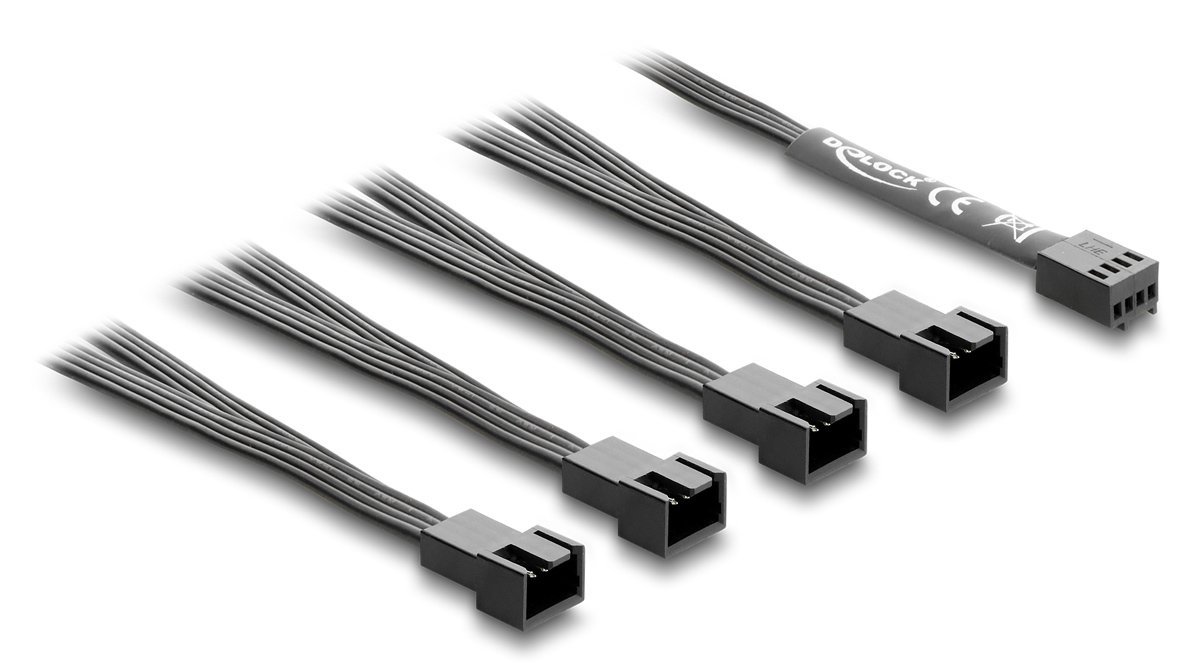 DELOCK καλώδιο 1x 4pin PWM σε 4x 4pin PWM για ανεμιστήρες, 40cm - Image 2