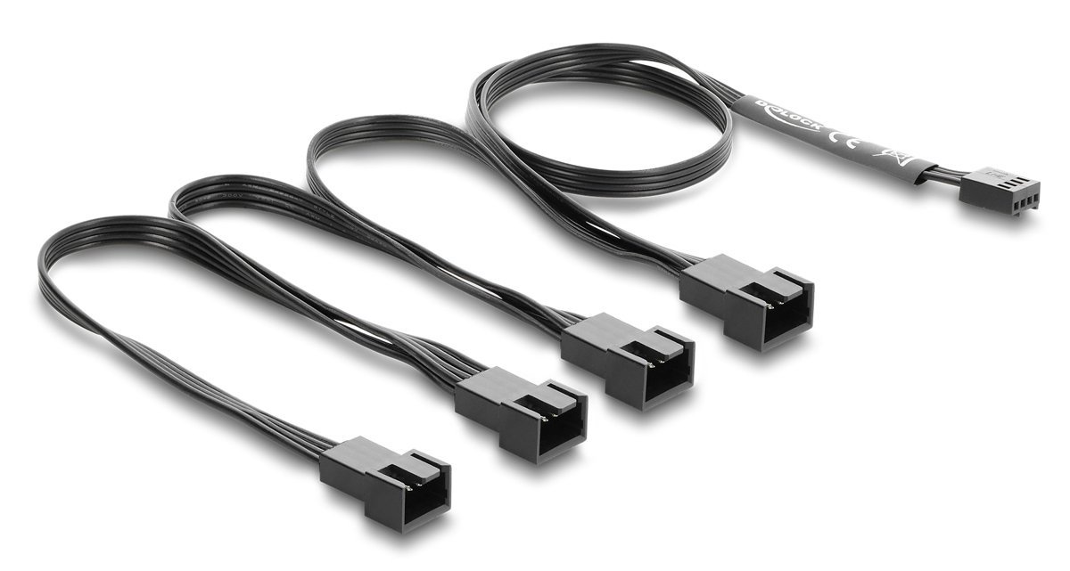 DELOCK καλώδιο 1x 4pin PWM σε 4x 4pin PWM για ανεμιστήρες, 40cm