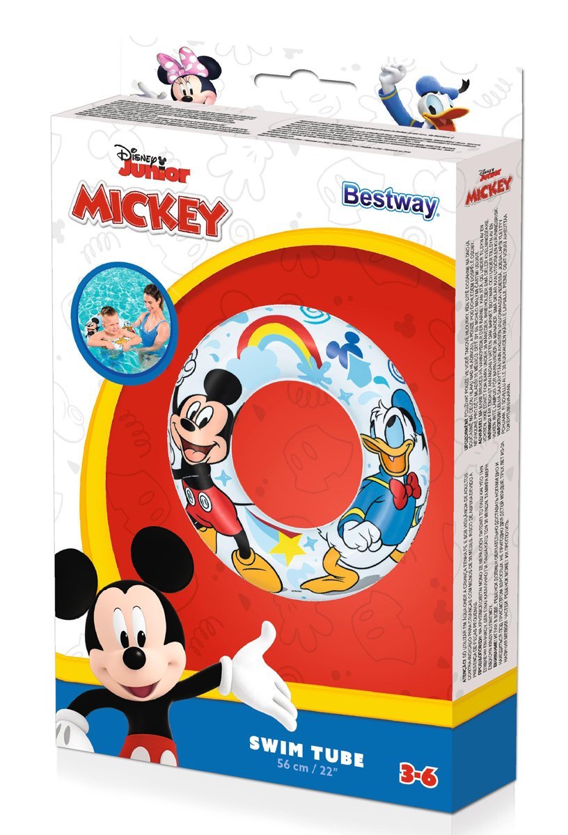 BESTWAY παιδικό σωσίβιο κουλούρα , 56cm, 3-6 ετών, Mickey & Friends - Image 5