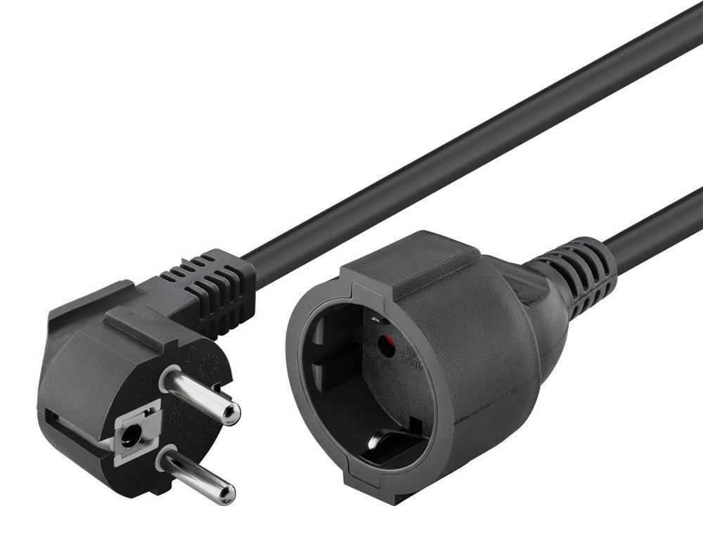 GOOBAY μπαλαντέζα προέκταση ρεύματος , schuko, 3x 1.5mm², 10m, μαύρη