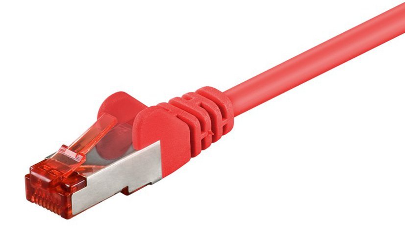 GOOBAY καλώδιο δικτύου , CAT 6 S/FTP, copper, 250MHz, 0.25m, κόκκινο