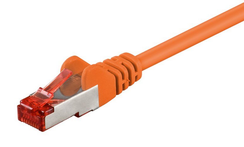 GOOBAY καλώδιο δικτύου , CAT 6 S/FTP, copper, 250MHz, 0.25m, πορτοκαλί