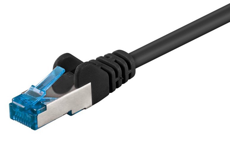 GOOBAY καλώδιο δικτύου , CAT 6A S/FTP, 500MHz, Copper, 10m, μαύρο