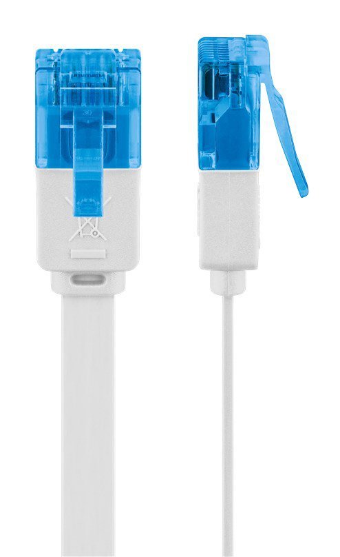GOOBAY καλώδιο δικτύου , CAT 6A U/UTP, flat, 500MHz, Copper, 0.5m, λευκό - Image 4