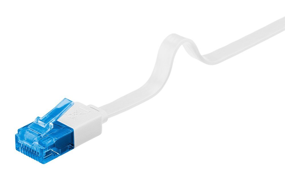 GOOBAY καλώδιο δικτύου , CAT 6A U/UTP, flat, 500MHz, Copper, 0.5m, λευκό - Image 5