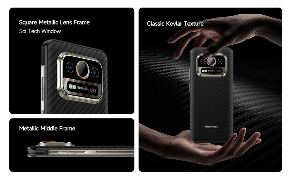 ULEFONE smartphone rmor 25T Pro, 6.78", 8/256GB, 5G, 6500mh, IP68/IP69K/MIL-STD-810H, μαύρο - Image 7