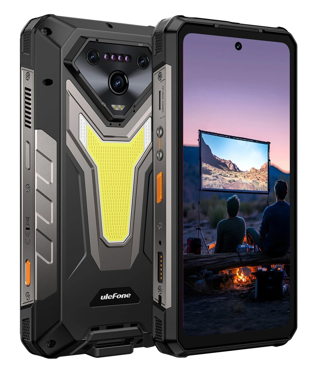 ULEFONE smartphone rmor 34 Pro Plus με βιντεοπροβολέα, 6.95", 5G, 16/512GB, 25500mh, IP68/IP69K/MIL-STD-810H, μαύρο