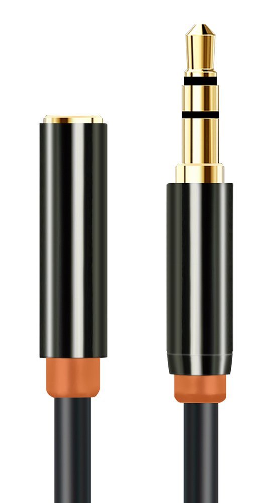 CABLETIME καλώδιο προέκτασης ήχου 3.5mm CT-, gold plated, 0.5m, μαύρο