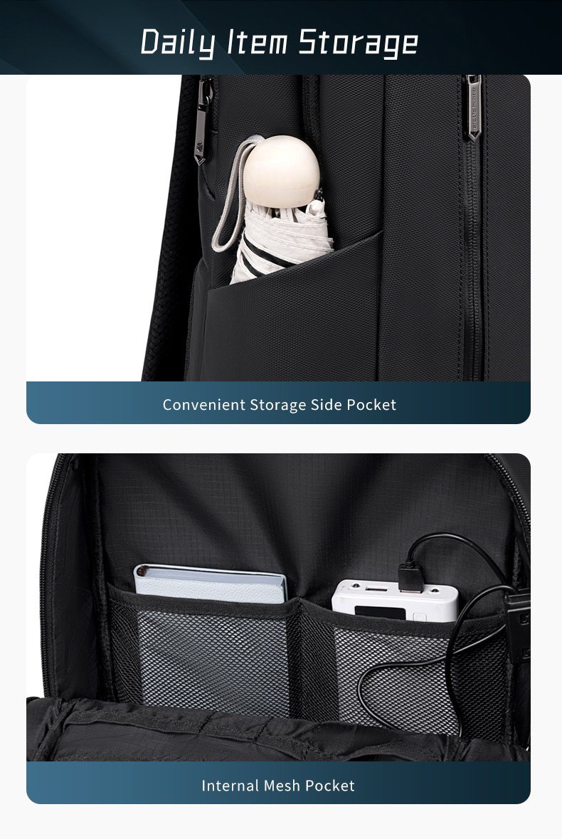ARCTIC HUNTER τσάντα πλάτης με θήκη laptop 15.6", USB, 20L, μαύρη - Image 5