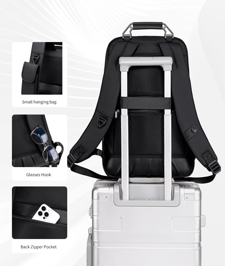 ARCTIC HUNTER τσάντα πλάτης με θήκη laptop 15.6", USB, 20L, μαύρη - Image 6