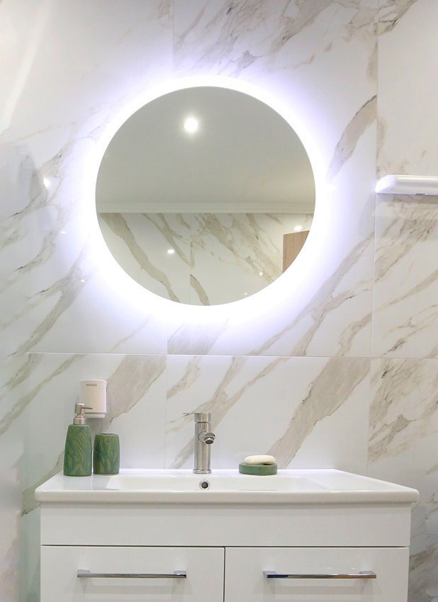 BRUNO καθρέφτης μπάνιου LED , στρόγγυλος, 24W, Φ70cm, IP67 - Image 3