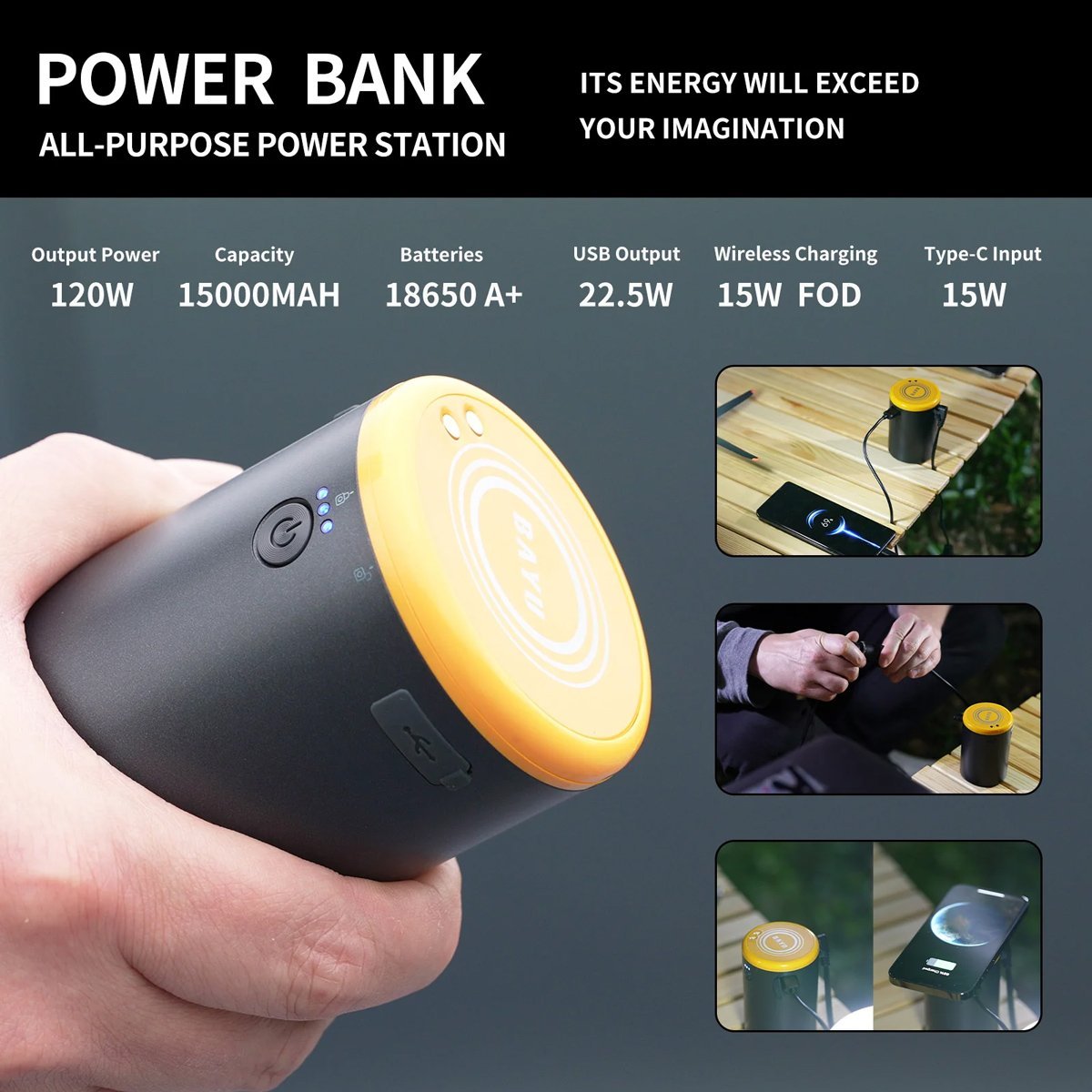 BAYU camping kit με powerbank/ανεμιστήρα/φωτιστικό/συσκευή για κουνούπια ro - Image 4