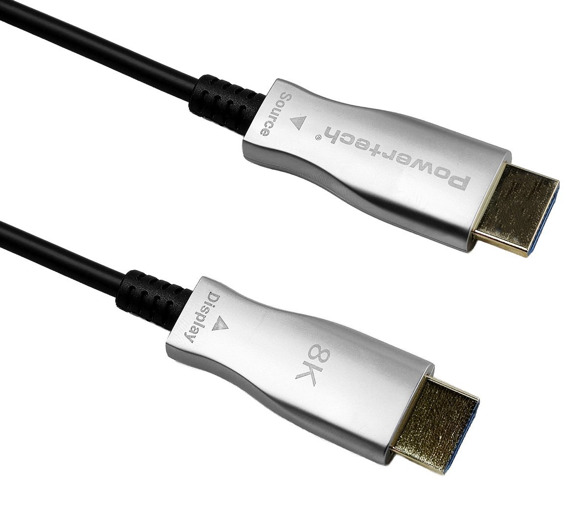 POWERTECH καλώδιο HDMI 2.1  με Ethernet, 8K/60Hz, 48 Gbps, 20m, μαύρο