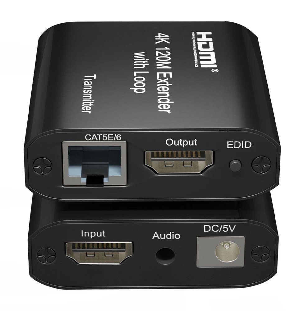 POWERTECH HDMI video extender μέσω καλωδίου RJ45, 4K/30Hz, με loop, έως 120m - Image 3