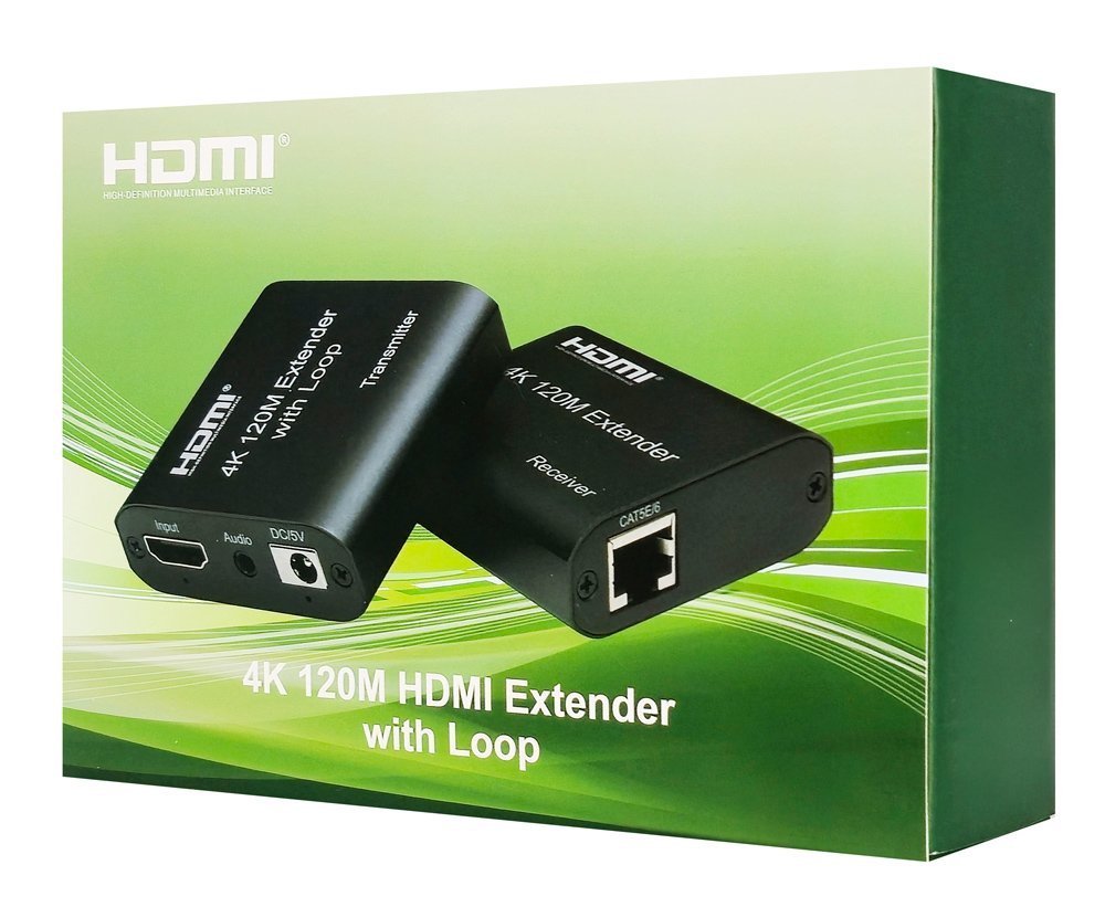POWERTECH HDMI video extender μέσω καλωδίου RJ45, 4K/30Hz, με loop, έως 120m - Image 6