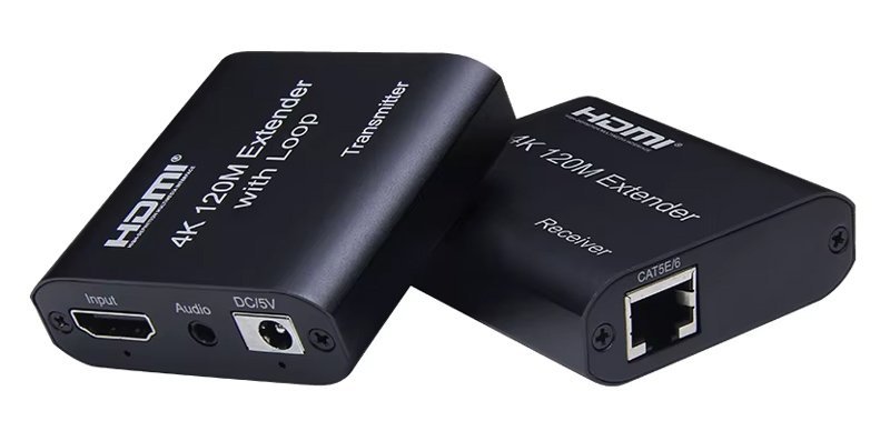 POWERTECH HDMI video extender  μέσω καλωδίου RJ45, 4K/30Hz, με loop, έως 120m