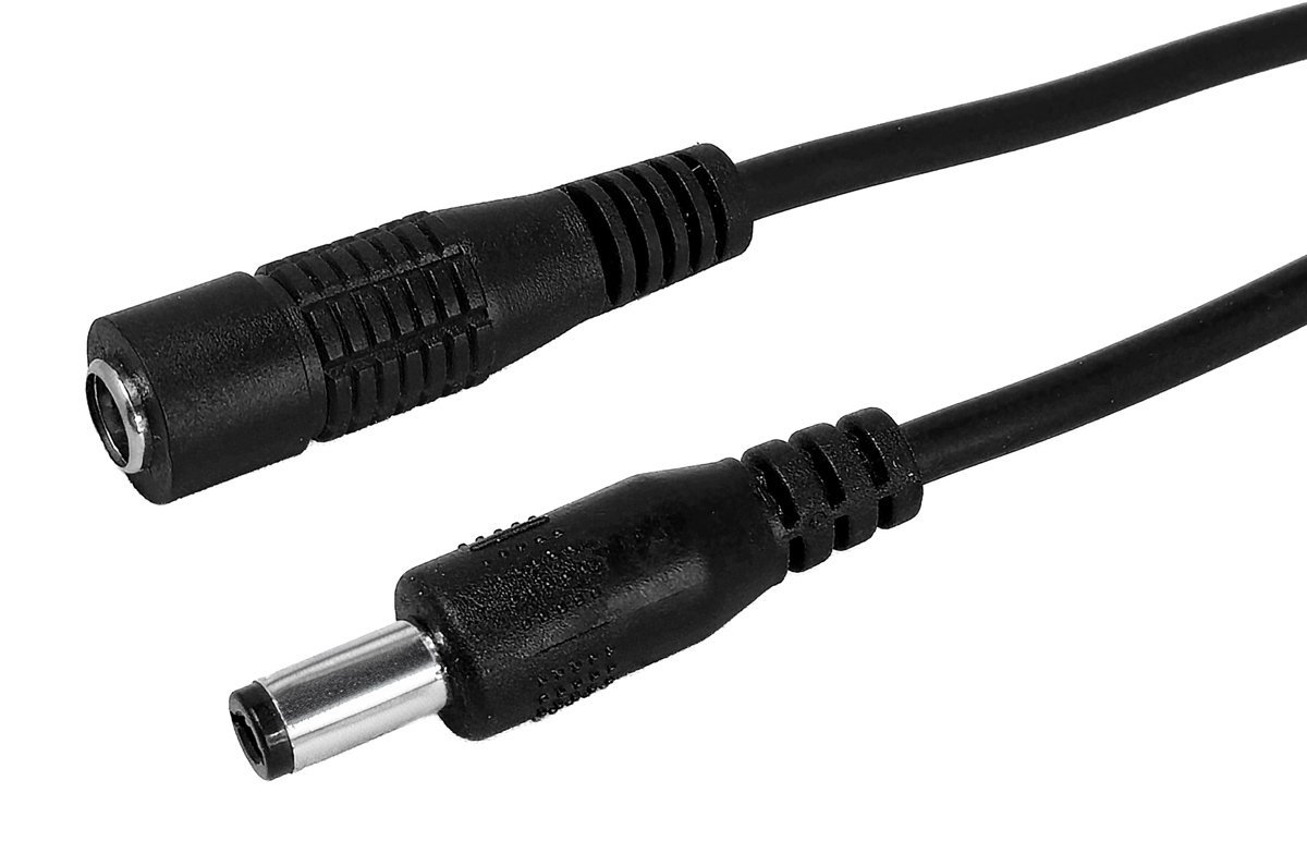 POWERTECH καλώδιο προέκτασης τροφοδοσίας , 5.5x2.1mm, 1.5m, μαύρο
